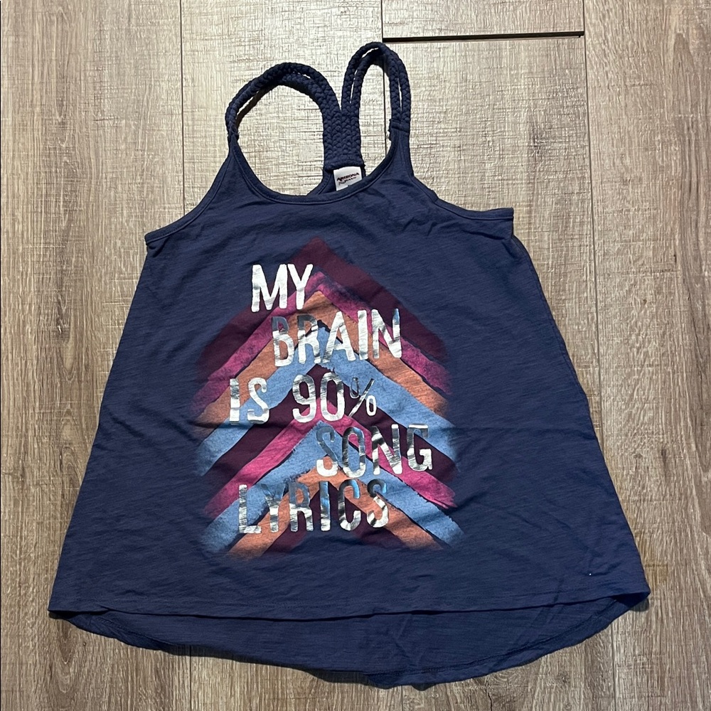 Girl’s Arizona Jean Company Blue Braided Strap Top Size 10/12 M